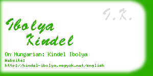 ibolya kindel business card